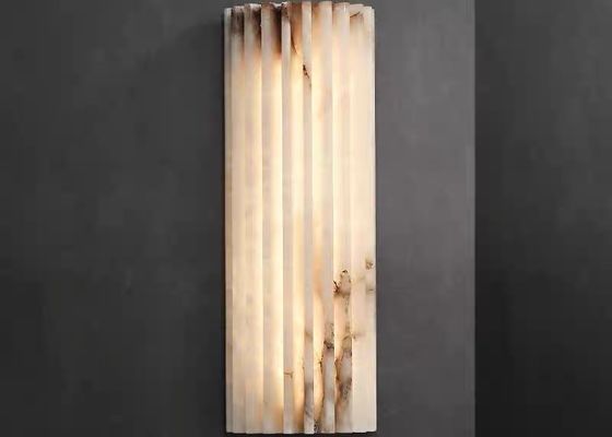 White marble  led round and long and plating gold wall lamp for hotel