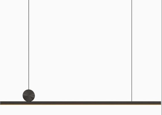 Restaurant chandelier minimalist lamp Nordic style simple modern one-line aluminum tea room bar dining room dining table long strip lamp