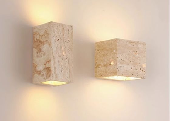 Yellow travertine good quality  bedroom for home decorator interior stone wall lamp