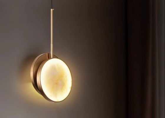 Yellow brass  pendant lamp bedroom for home decorator interior mirror pendant lamp