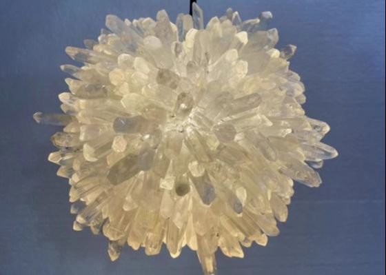 Brazil imported pure natural crystal stone lamp chandelier bedroom living room restaurant lamp simple American crystal lamp