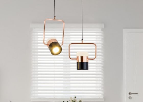 Led Pendant Lights Plated Rose Gold  Iron Small Hanging Lamps Dining Room Bedroom Light Fixture
