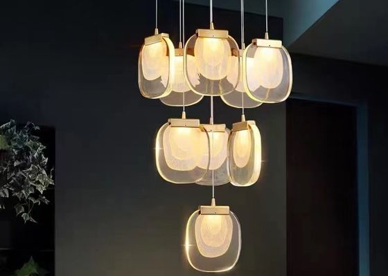 Modern Hotel Lobby Villa Decoration Pendant Light Custom Large Project Luxury LED Crystal Chandelier