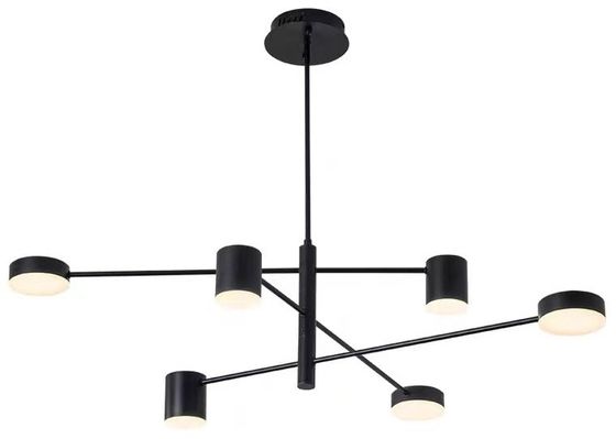 6 Heads Suspension Lighting Black Brass Home dimmable led pendant lights