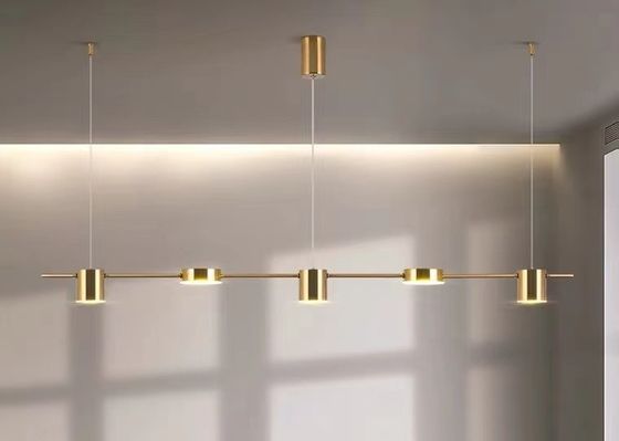 6 Heads Suspension Lighting Black Brass Home dimmable led pendant lights