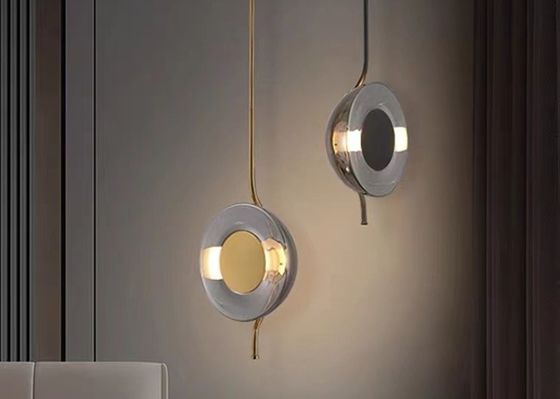 Modern Light Fixtures Restaurant Hanging Ceiling Iron Glass Pendant Lamp