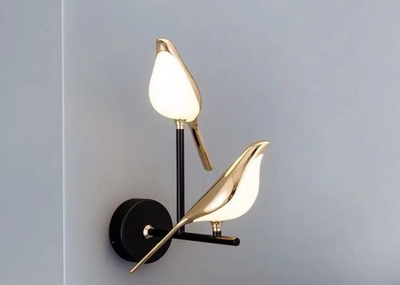 Sea Shipping Gold Dimmable Bird Wall Mounted Lamps For Bedroom Modern Wall Lamp