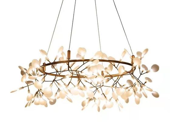 Modern Restaurant  Pendant Lamp Bedroom Lighting Suspension Tree Branch Led Hanging Lamp Firefly Chandelier