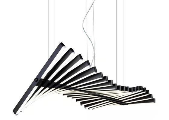 Nordic Modern Light Luxury Hotel Lobby Bedroom Living Room Designer'S Black Big Chandelier