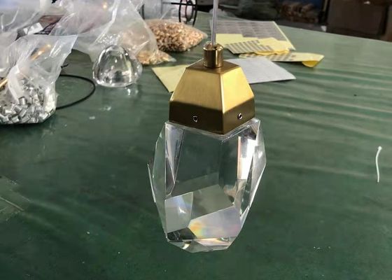 Large Crystal LED Chandelier Luxury K9 Diamond Crystal Hanging Light Living Room Pendant Lamp