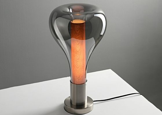 Classic Home Decor Bedroom Portable Table Lamp Amber Decor Glass Shade bedroom table lamps