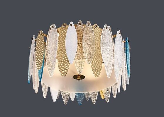 Factory Price Modern Colorful Big Glass Led Ceiling Lamp For Home