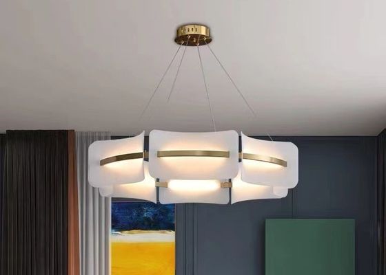 BIG ROUND PENDANT LIGHTS LED LIGHTING HANGING UP IN LIVING ROOM