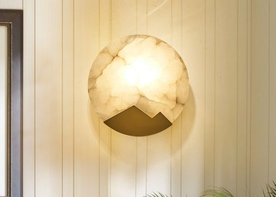 High quality european style modern indoor wall lamp for living room marble copper lamp
