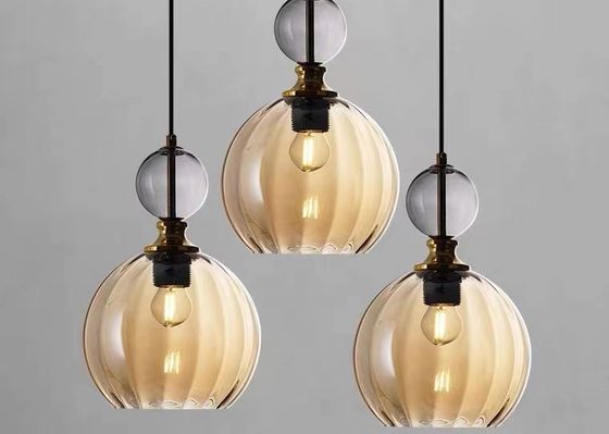 Bulb Pendant Lamp Simple Colorful Glass Lamp Holder Hanging Lamp