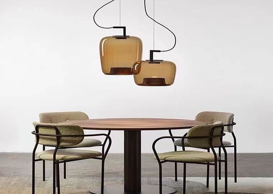 New Amber Glass  led Home Design Pendant Lamp For Dinning Room