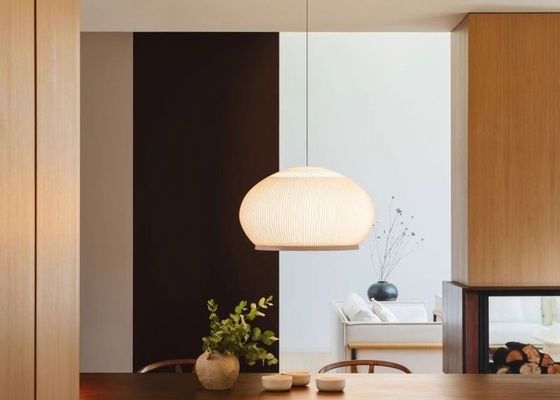 Fabric Shade with acrylic ABS modern wedding restaurant E27 pendant lamp