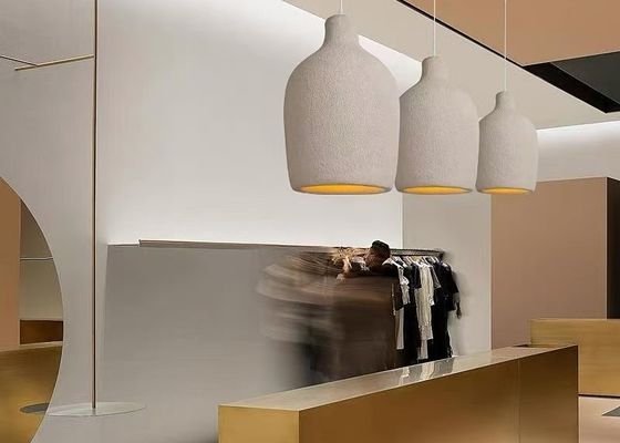 Cement and concrete and resin orange yellow handmake contemporary pendant lamp