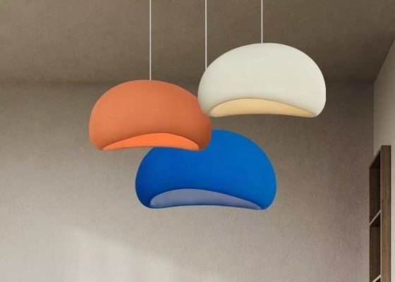 Cement and concrete and resin orange yellow handmake contemporary pendant lamp