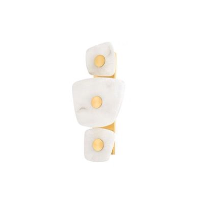 Marble led gold metal  indoor decoration wall lamp for hotel