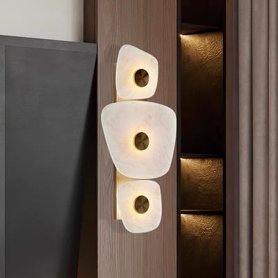 Marble led gold metal  indoor decoration wall lamp for hotel