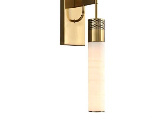 White marble  led round and long and plating gold wall lamp for hotel