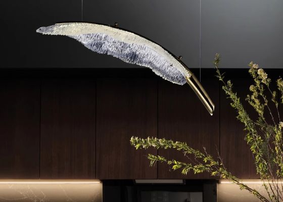 French modern minimalist luxury living room ceiling lamp high-end feather art high-end restaurant chandelier