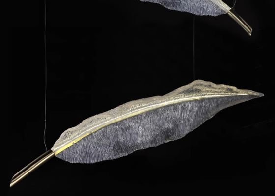 French modern minimalist luxury living room ceiling lamp high-end feather art high-end restaurant chandelier