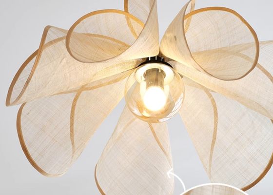 French cream style chandelier Nordic simple restaurant living room bedroom Japanese style high-grade flower-shaped lamp