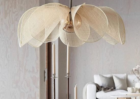 French cream style chandelier Nordic simple restaurant living room bedroom Japanese style high-grade flower-shaped lamp