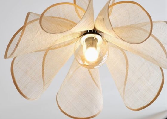 French cream style chandelier Nordic simple restaurant living room bedroom Japanese style high-grade flower-shaped lamp