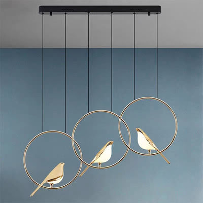 Magpie chandelier smart dimming light luxury bedroom bedside lamp balcony staircase restaurant creative bird