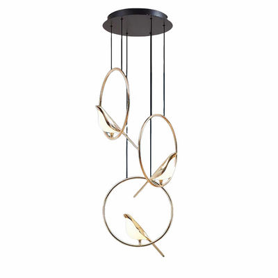 Magpie chandelier smart dimming light luxury bedroom bedside lamp balcony staircase restaurant creative bird