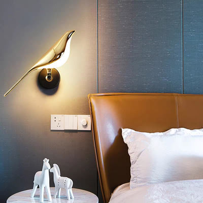 Magpie chandelier smart dimming light luxury bedroom bedside lamp balcony staircase restaurant creative bird