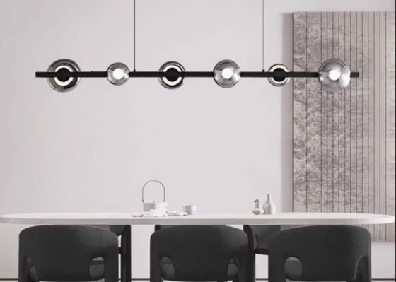 Round pendant lamp long glass lamp for homedecor unique design for home LED bulb