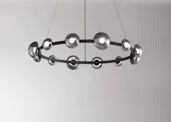 Round pendant lamp long glass lamp for homedecor unique design for home LED bulb