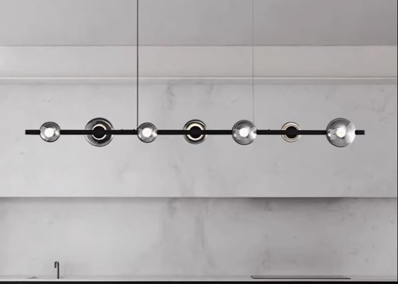 Round pendant lamp long glass lamp for homedecor unique design for home LED bulb