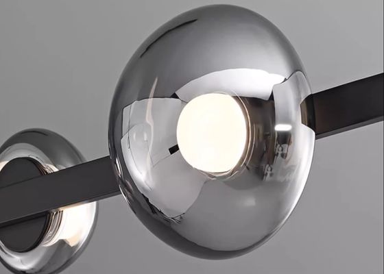 Round pendant lamp long glass lamp for homedecor unique design for home LED bulb