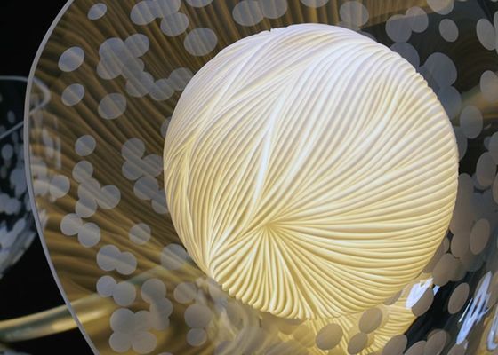 Factory Lighting Design Interiorstyle Branches Glass Chandelier Hand-Carved glass shade Chandelier