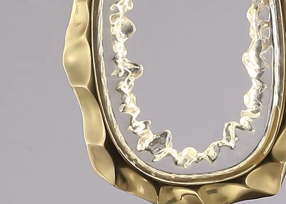 Light luxury copper ring staggered chandelier restaurant living room creative luxury decorative lamps