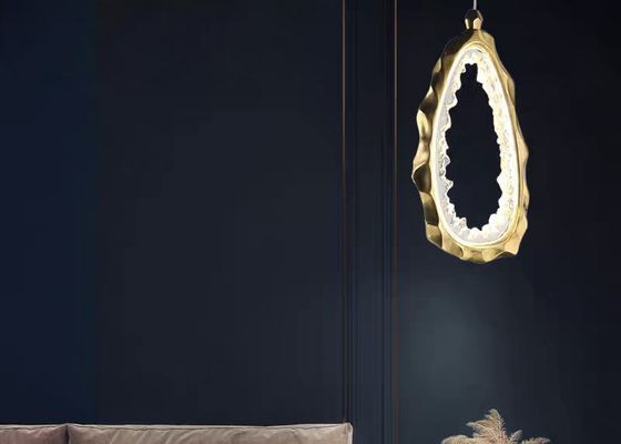 Light luxury copper ring staggered chandelier restaurant living room creative luxury decorative lamps