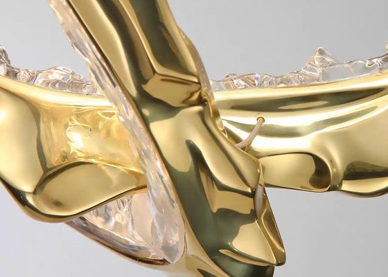 Light luxury copper ring staggered chandelier restaurant living room creative luxury decorative lamps