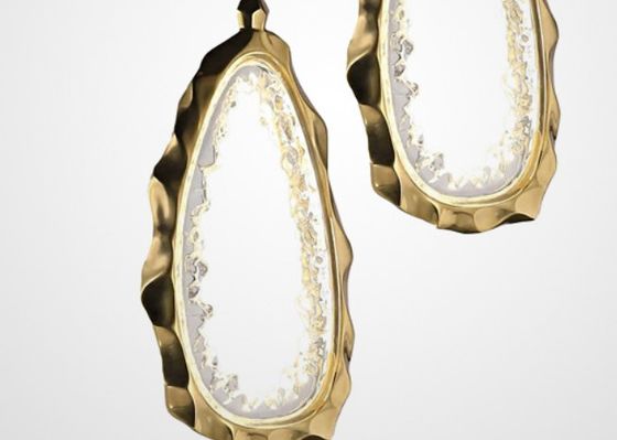 Light luxury copper ring staggered chandelier restaurant living room creative luxury decorative lamps