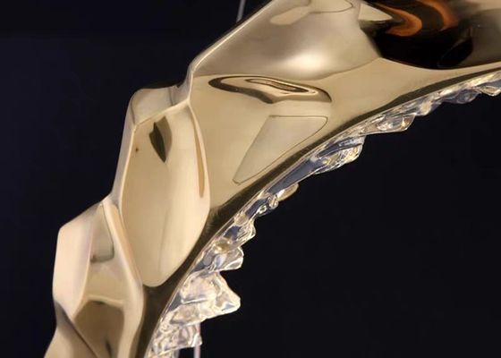 Light luxury copper ring staggered chandelier restaurant living room creative luxury decorative lamps