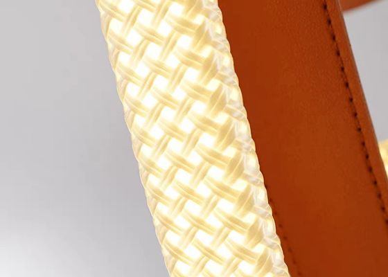 Leather chandelier led tube big light for Villa Interiordesign Pendant lamp