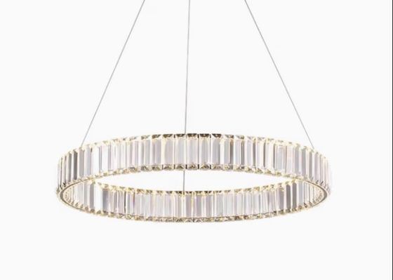 Crystal Chandelier Round Led Hotel Room Lighting Gold stainless steel Lamp