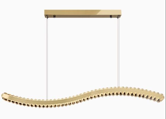 Restaurant lamp wavy crystal chandelier light luxury creative simple kitchen island lamp shop cash register bar lamp