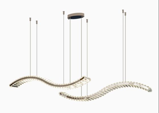 Restaurant lamp wavy crystal chandelier light luxury creative simple kitchen island lamp shop cash register bar lamp