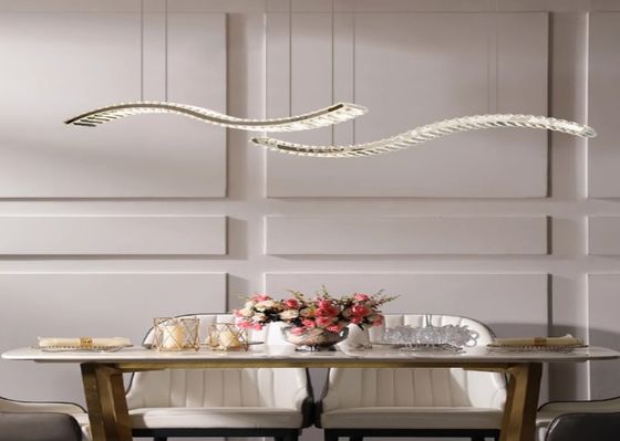 Restaurant lamp wavy crystal chandelier light luxury creative simple kitchen island lamp shop cash register bar lamp