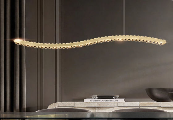 Restaurant lamp wavy crystal chandelier light luxury creative simple kitchen island lamp shop cash register bar lamp